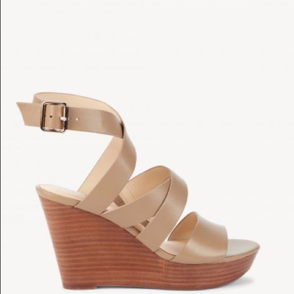 SOLE SOCIETY Leather Platform Wedges Sandals - Picture 3 of 10